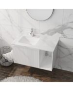 Badrumsskåp med Tvättställ Kent White 90 - Bild 3