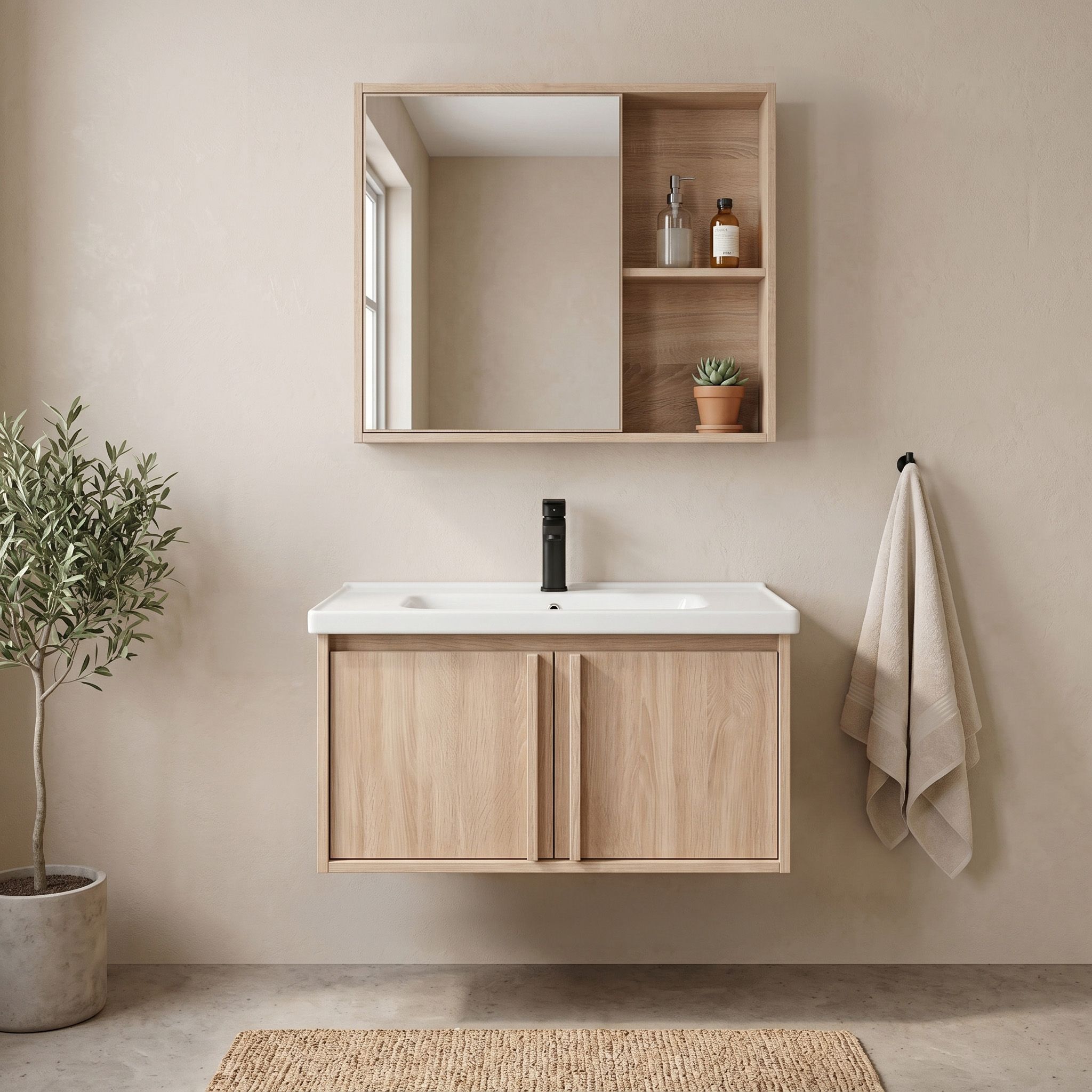 cb104c1cea78d27690f2af689e9bdc6f-1.jpg Badrumsmöbelset med tvättställ Gama T25023 BXM 70CM - Bild 1