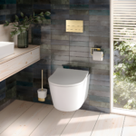 Tryckknapp typ T till inbyggnadsfixtur WC K011A-Q och Slim 024N Borstad Guld - Bild 3