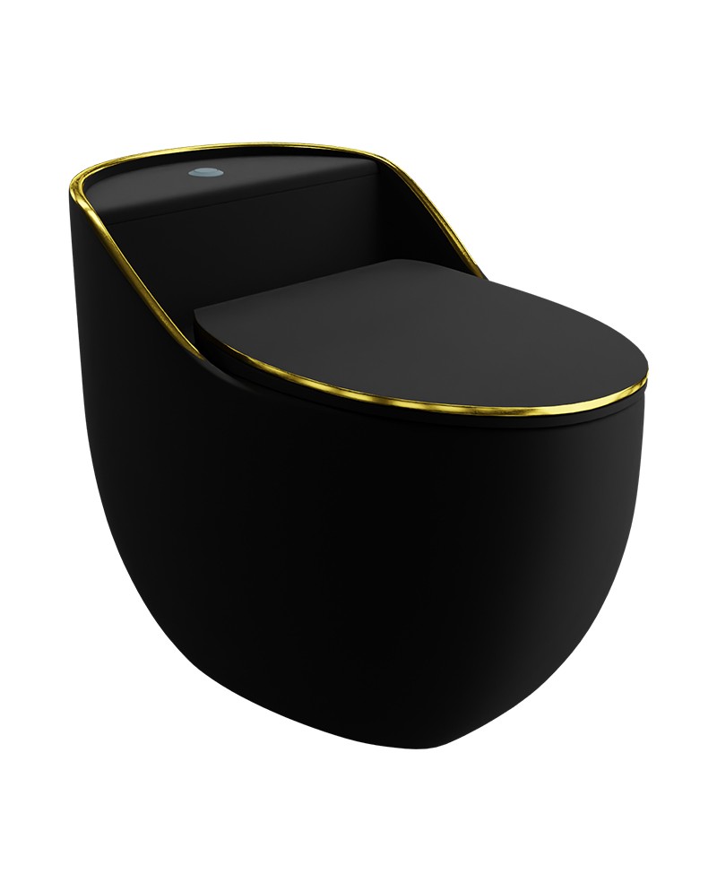 compact-toilet-silia-rim-blackgold-line.jpg Toalettstol Stående SILIA RIM Black/Gold Line - Bild 1