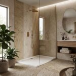 Akrylfat till dusch Belmond vit 80x100 Krom - Bild 6