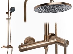 Duschset Foster Borstad koppar