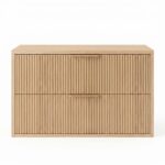 Badrumsskåp under handfat Mono 80cm Beige - Bild 12