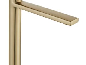 Hög tvättställsblandare VERSO Borstad Guld