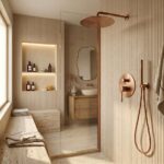 Inbyggt duschset Venti Borstad koppar + BOX - Bild 8
