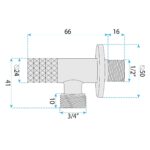 Vinkelventil Diamond 03 1/2" x 3/4"Gold - Bild 8