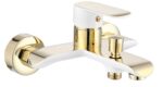 Badkarsblandare BLOOM vit guld - Bild 2