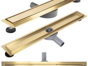 Linjegolvbrunn Neox Pro Guld Borstad 90