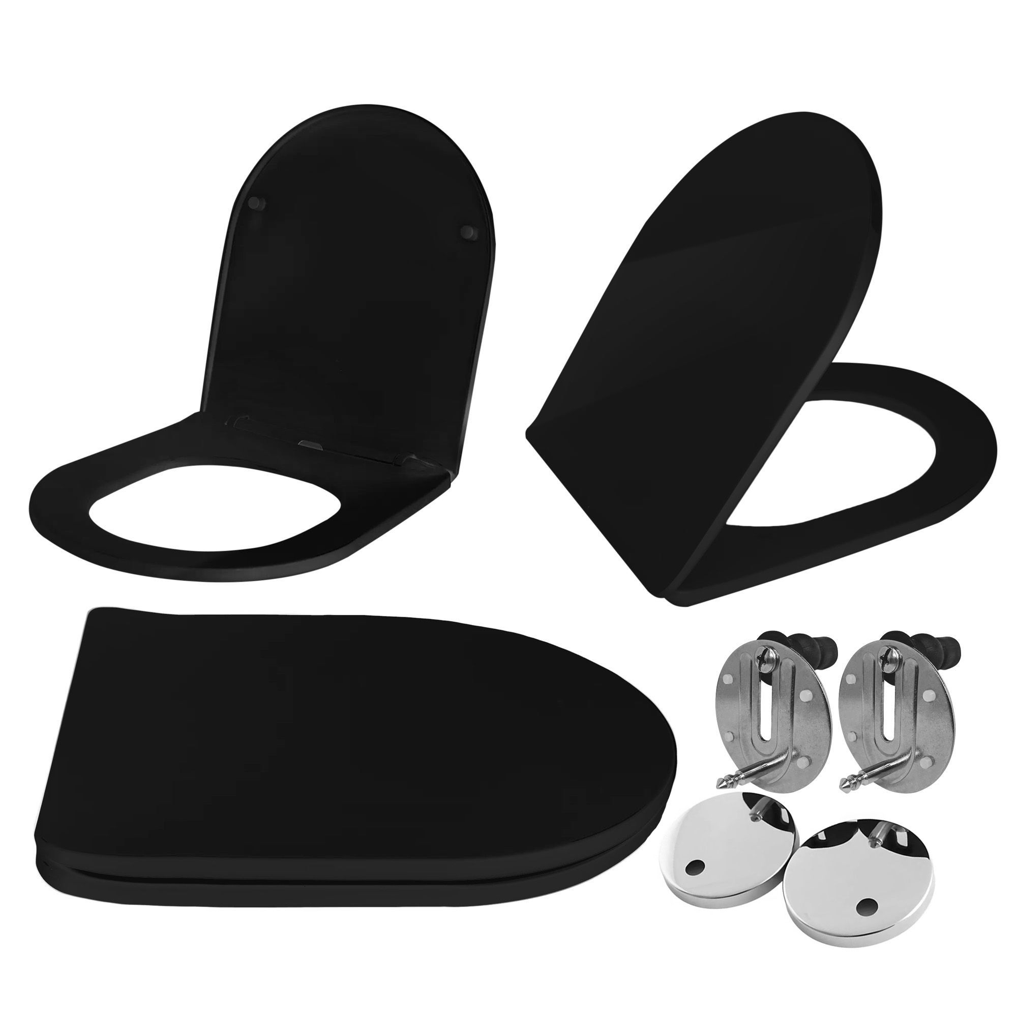 de6888309410f1c332291c55c6f8555f.jpg WC-SEDELRING CARLO FLAT UF SVART MATT - Bild 1