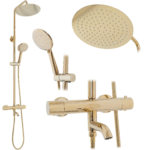 Duschset med Termostat Lungo Guld
