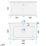 Badrumsmöbelset med tvättställ Denver 80 cm Grå - Bild 5