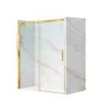 Duschdörr skjutbar Porta - Guld 110 cm