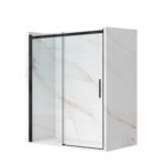 Duschdörr skjutbar Porta - Svart 110 cm