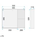 Badrumsmöbelset med tvättställ Gama T25023 KJM 60CM - Bild 10