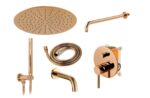 Inbyggd badkar- och duschblandare Lungo Koppar + BOX - Bild 5