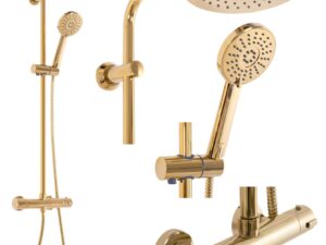 DUSCHSET med termostat BLISS Guld