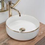Ovanpåliggande tvättställ Sami Guldkant - Bild 2
