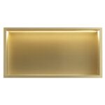 BADRUMSNISCH MED LED-HYLLA 30x60 BORSTAD GULD - Bild 3