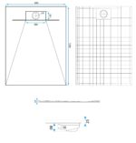 Duschkar Botten Bazalt Vit 80x120 - Bild 9