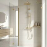 Duschset utan pip med termostat Lungo Gold Brush - Bild 8