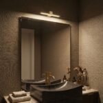 Badrum vägg LED-lampa SWE046-1W 40cm GOLD BRUSH - Bild 4