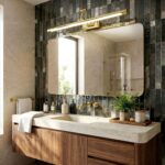 Badrum vägg LED-lampa SWE021-1W 80cm Gold - Bild 8