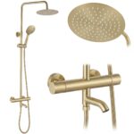 Duschset med termostat Lungo Diamond Gold Brush - Bild 9