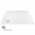 Akrylbricka för dusch Belmond vit 80x80 Krom - Bild 7