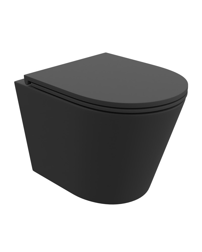 galve-black.jpg Toalettstol Vägghängd Galve Black - Bild 1