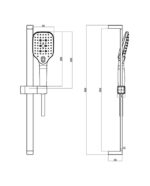 Duschset med handdusch Cetus Matt Svart - Bild 2