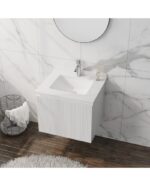Badrumsskåp med Tvättställ Irvine White 60 - Bild 3