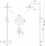 DUSCHSET MED TERMOSTAT PAROT Borstad Guld - Bild 21