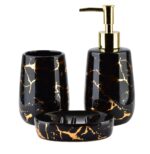 Keramiskt badrumsset 322123 Svart