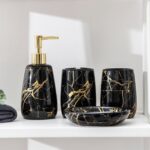 Keramiskt badrumsset 322123 Svart
