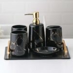 Keramiskt badrumsset 322123 Svart