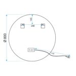 VÄGGSPEGEL LED 80 cm MMJ Svart