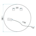 LED-VÄGGSPEGEL 90 cm BAS
