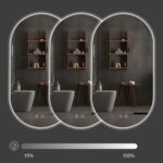 VÄGGSPEGEL LED EGG 60x80 cm