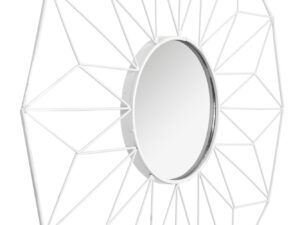 Vitt geometriskt 12‑kantigt spegel 58 cm MC60375