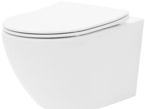 Vägghängd toalett Carlo Mini Rimless Flat + bidé Carlo Mini