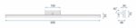 LED-BADRUMSLAMPA ÖVER SPEGEL 20W 100CM APP376-1W VIT VÄGGLAMPA