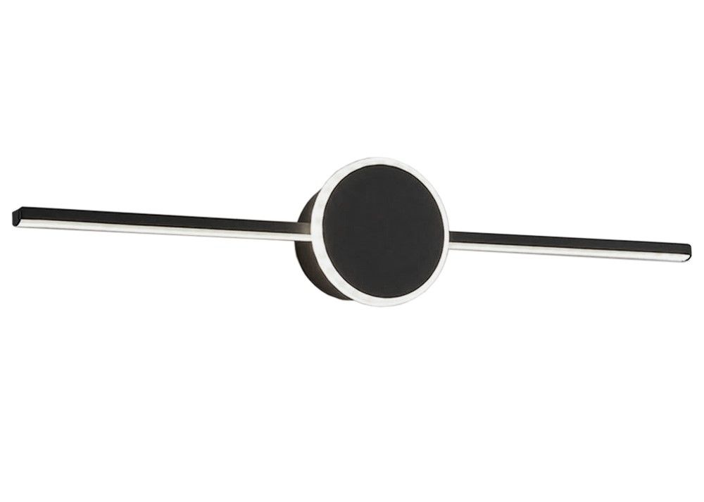 OSW-07881-bild-1 BADRUMSVÄGGLAMPA LED ROUND SVART 60CM APP849-1W