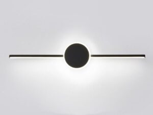 BADRUMSVÄGGLAMPA LED ROUND SVART 80CM APP850-1W