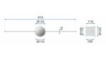 BADRUMSVÄGGLAMPA LED ROUND SVART 80CM APP850-1W
