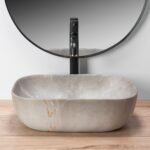 Ovanpåliggande tvättställ Livia Beige Matt