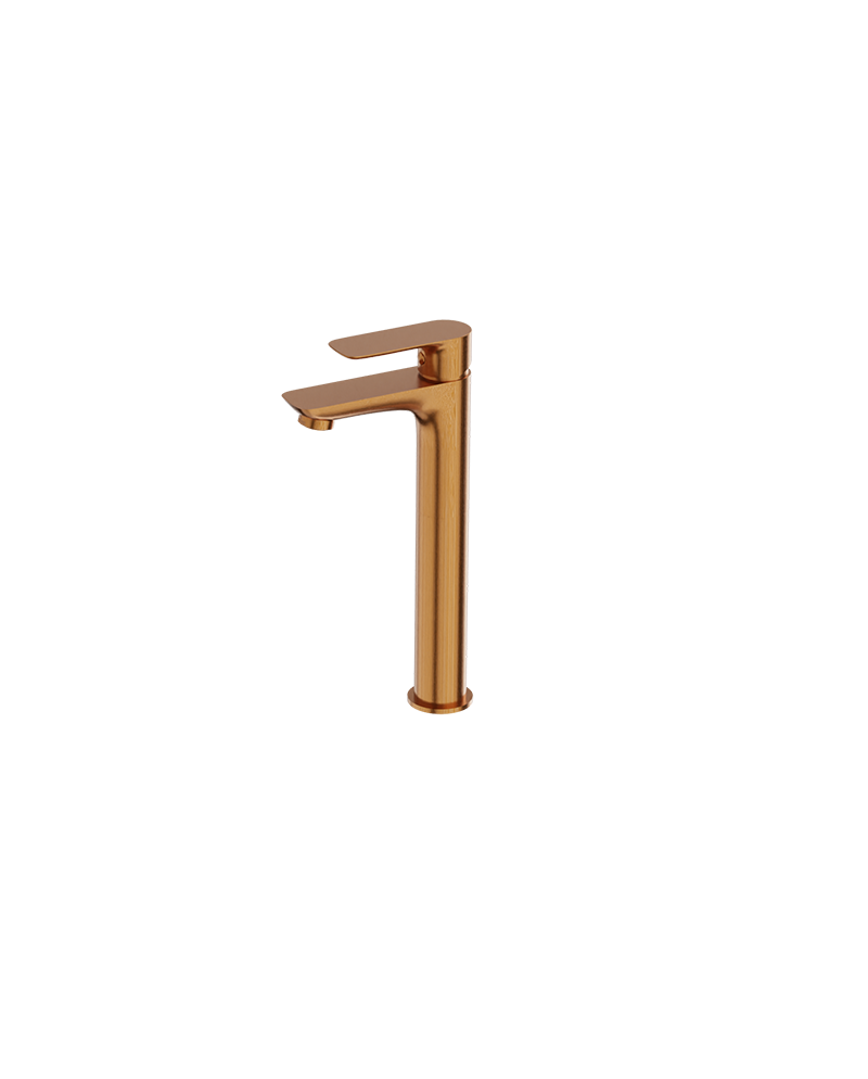 bateria-umywalkowa-wysoka-spark-brushed-copper.png Hög tvättställsblandare Spark borstad koppar - Bild 1