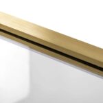 Skjutdörrar till dusch Rapid Slide 100 Borstad Guld - Bild 6
