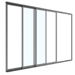3M skjutdörrar i glas för Luxe antracit pergola - Bild 2