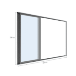 3M skjutdörrar i glas för Luxe antracit pergola - Bild 7