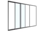 3M skjutdörrar i glas för Luxe pergola, antracit